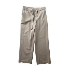 Nicole Miller Wide-Leg Tie-Front Pants • Taupe • Size S